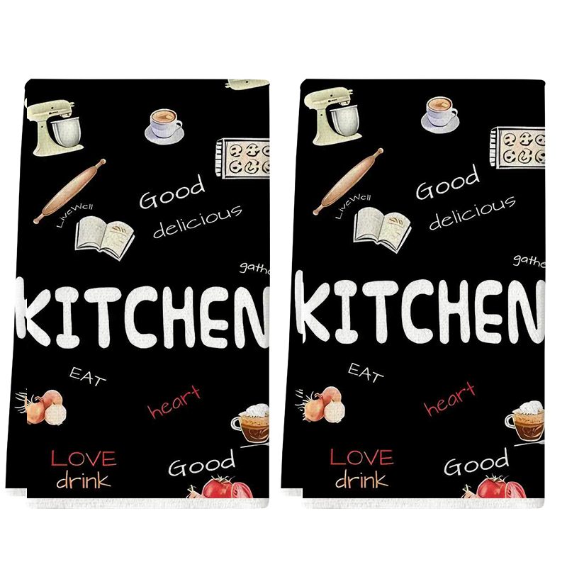 Home Cooking Cookbook - 2 Stück, Küchentücher mit Backmotiv, 40