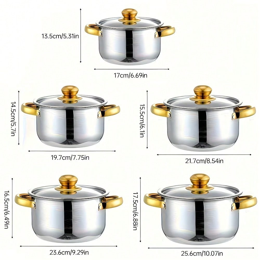 Edelstahl-Topfset, modernes Lu – Home Cooking Cookbook Bewertung und Preis